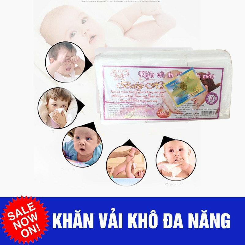 Khăn vải khô đa năng Hiền Trang mềm mại an toàn với da bé