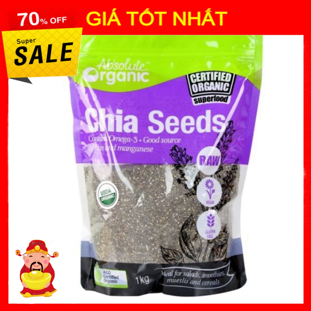 [ GIÁ TỐT NHẤT ]  [ Date 2020] Hạt chia Úc Organic Chia Seeds 1kg [ HÀNG CHÍNH HÃNG ]