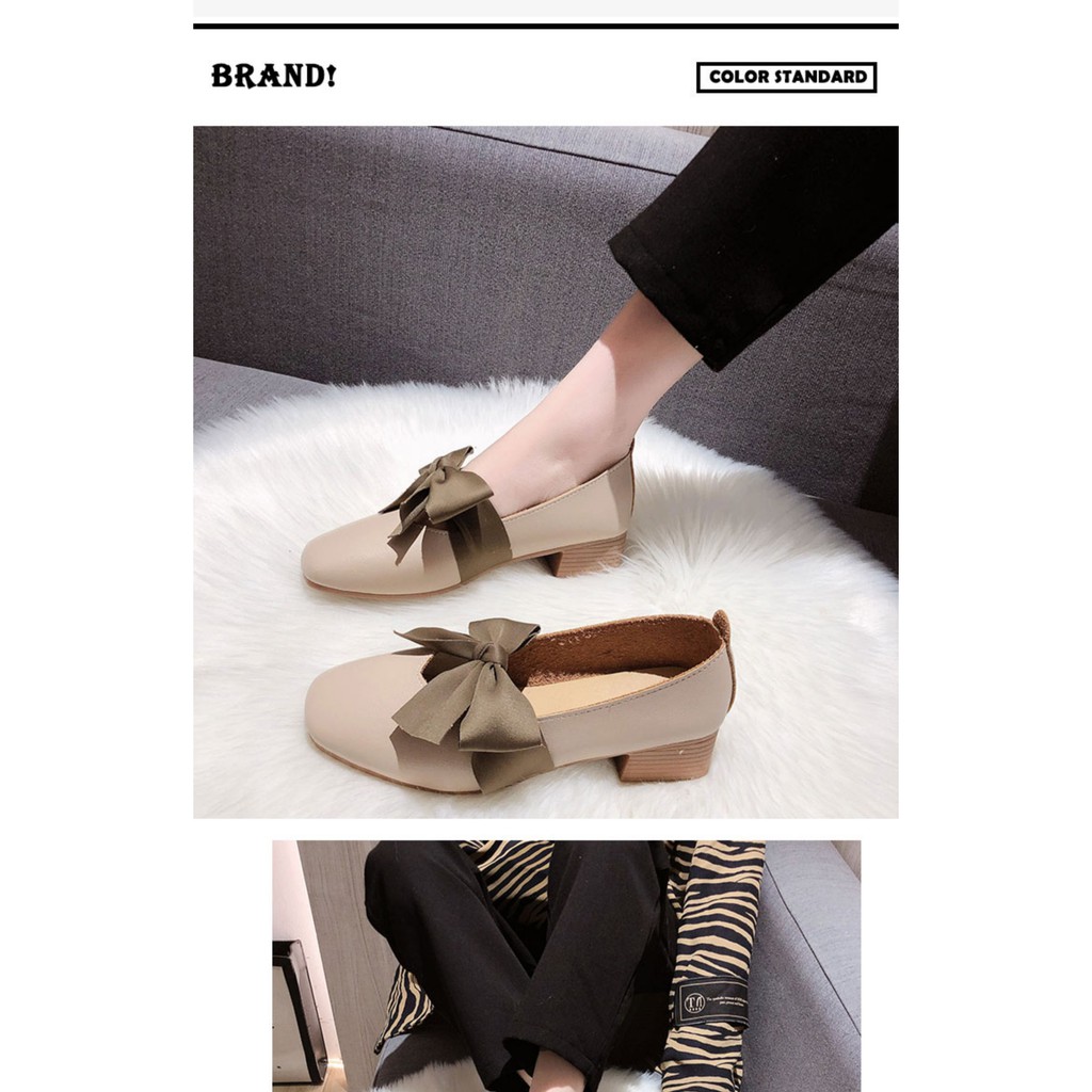 Giày Búp Bê Mũi Vuông Đính Nơ Thời Trang 2021 Cho Nữ | BigBuy360 - bigbuy360.vn