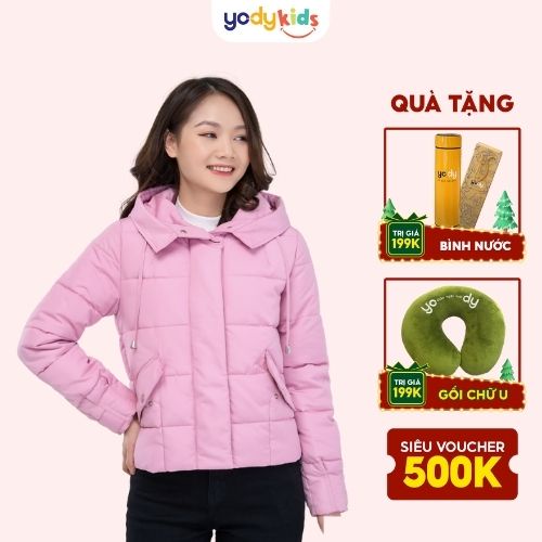 Áo Phao Nữ YODY Dáng Ngắn Siêu Nhẹ, Độ Mềm Mịn Vượt Trội, Giữ Nhiệt Tốt PHN3005