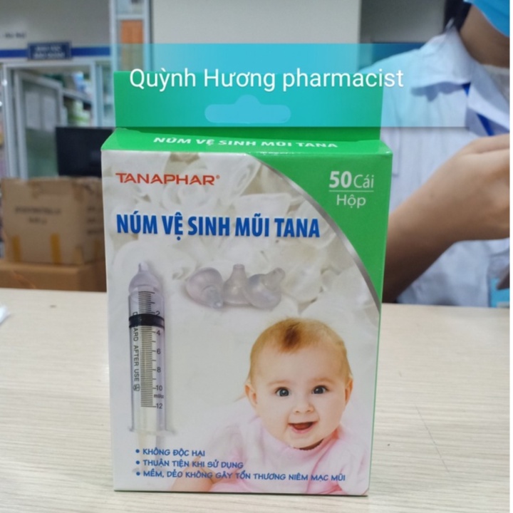 Núm rửa mũi TANA hộp 50 chiếc mềm,dẻo không gây tổn thương niêm mạc mũi