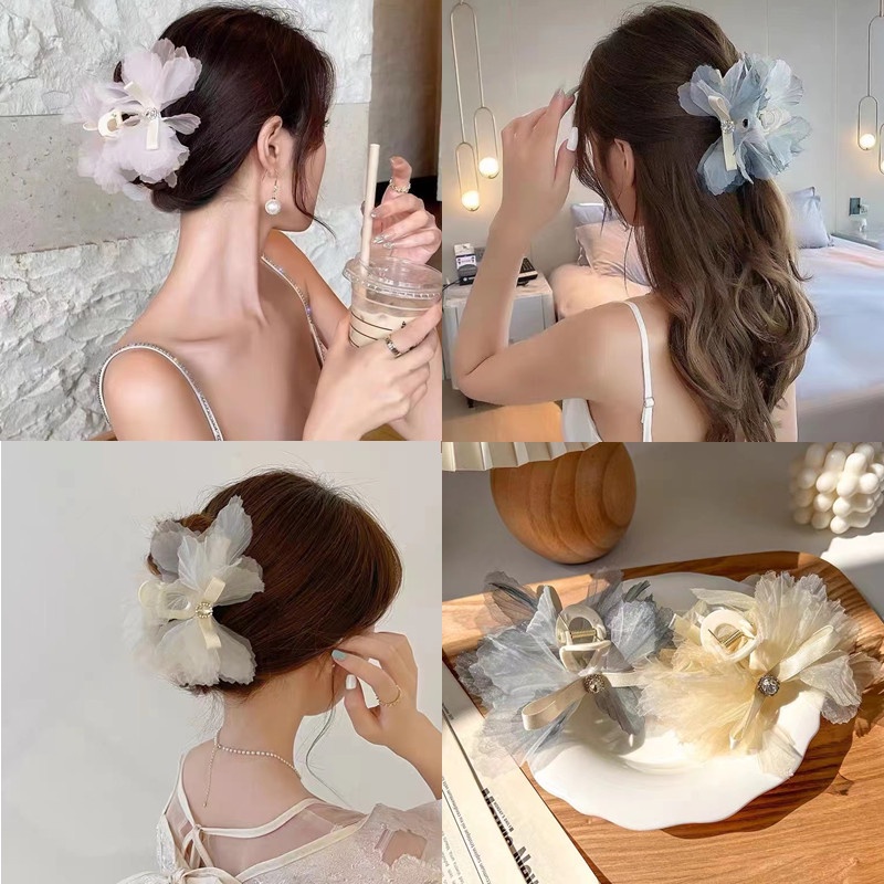 Kẹp Tóc Hình Cánh Hoa Lưng Phong Cách Hàn Quốc 2022