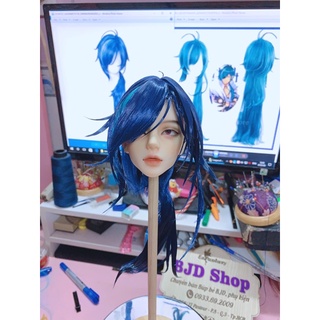 Line may tóc búp bê bjd - tơ silk thẳng 25cm