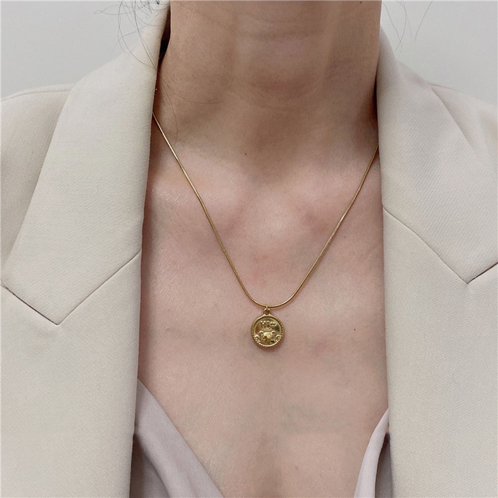 Vòng cổ thép titan mạ vàng nhiều kiểu tùy chọn thời trang cho phái nữ