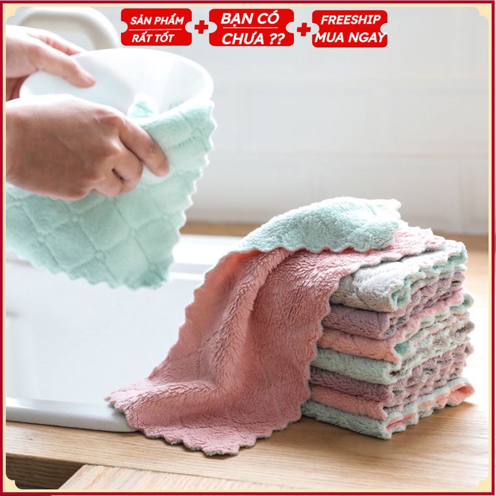 Khăn lau đa năng 2 mặt siêu thấm nước .
