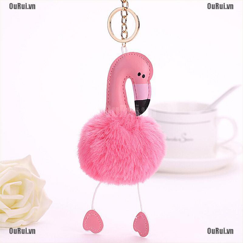 Móc Khóa Hình Quả Cầu Lông Và Chim Hạc Dễ Thương