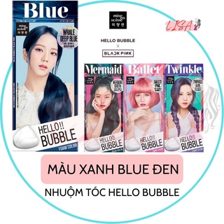 Thuốc Nhuộm Tóc Dạng Bọt Hello Bubble Foam - Mise En Scène X BlackPink - Màu Xanh Blue Đen - New Trendy Color