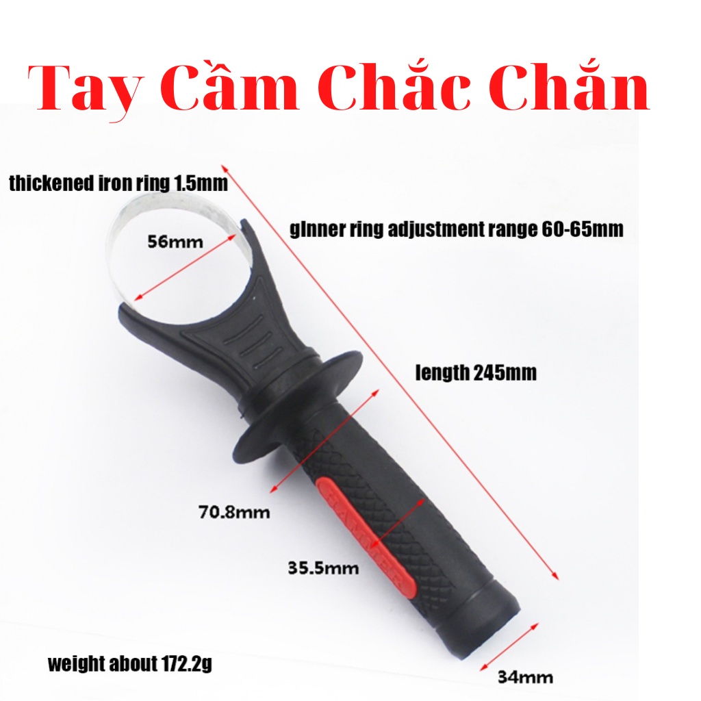 Tay cầm máy đục, Tay cầm trước máy khoan đục bê tông