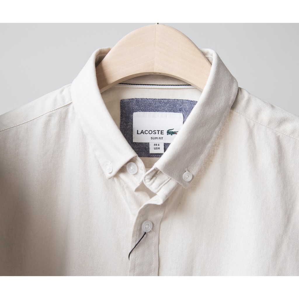 Áo sơ mi nam cổ bẻ dài tay chất vải đũi cao cấp