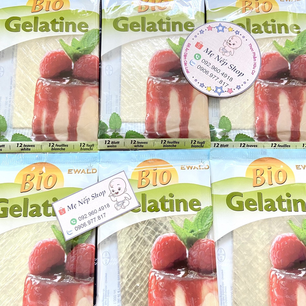 Gelatin hữu cơ Bio Ewald dạng lá 20g