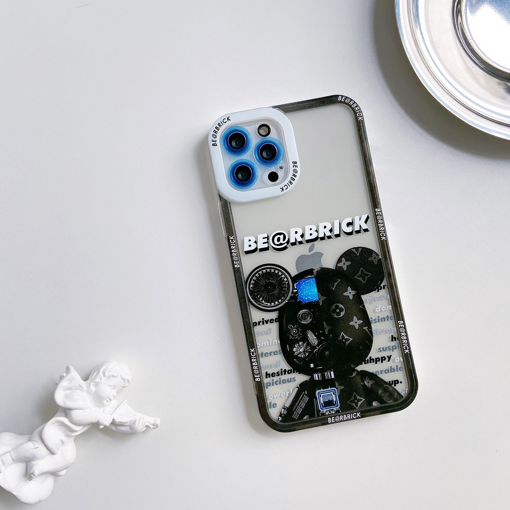 Ốp Lưng bearbrick iphone 12Promax 11 11pro xs max xr 8 7 7plus se2020 Ốp điện thoại trong bảo vệ camera viền vuông | BigBuy360 - bigbuy360.vn