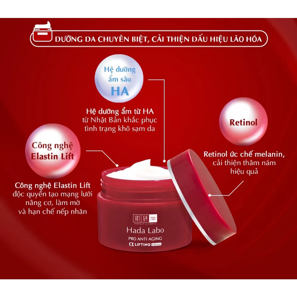Kem Dưỡng Chuyên Biệt Chống Lão Hóa Hada Labo Pro Anti Aging