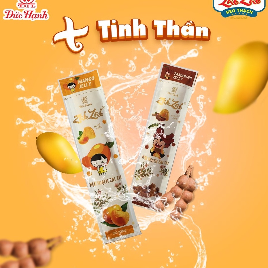 Gói 320g kẹo thạch trái cây Zai Zai cây dài