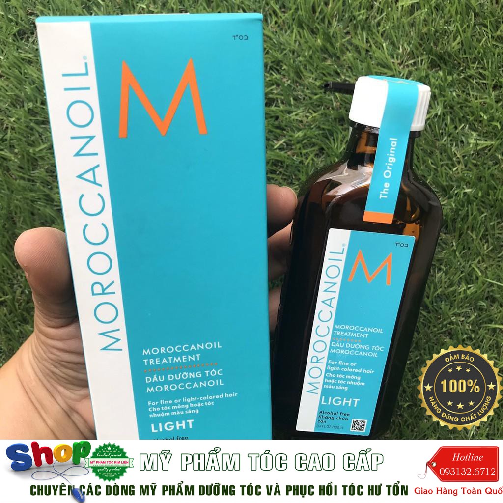 [Moroccanoil-chính hãng]Tinh dầu dưỡng tóc nhuộm, tóc sáng màu Moroccanoil Light 100ml-200ml