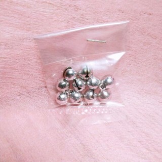 chuông nhỏ pilu màu trắng bạc làm vòng phụ kiện handmade gói 10 chuông