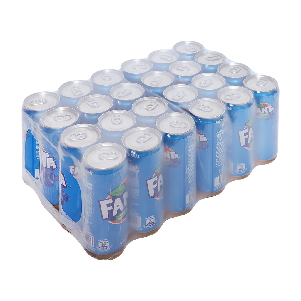 Thùng 24 lon nước ngọt Fanta hương việt quất 320ml - Hương việt quất siêu thơm cùng vị ngon xoắn lưỡi