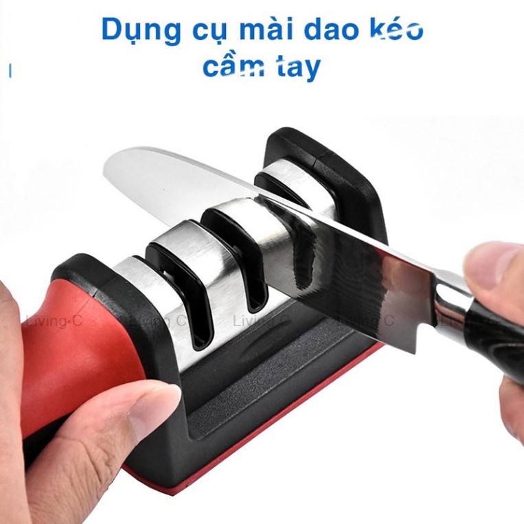 Dụng cụ mài dao kéo 3 cấp độ cầm tay mài dao nhanh bén siêu tiện lợi