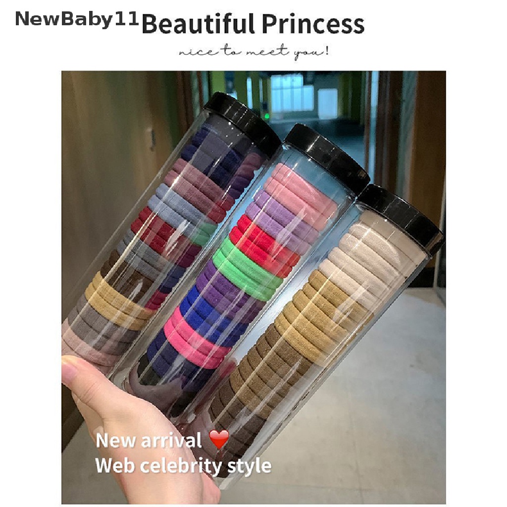 Bộ 20 Dây Cột Tóc Cao Su Co Giãn Nhiều Màu Sắc Cho Nữ