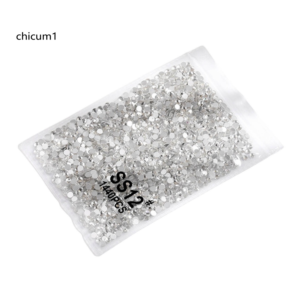 Đá Kim Cương Giả Đáy Phẳng Trong Suốt Trọng Lượng Nhẹ Trang Trí Móng Tay/Điện Thoại