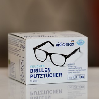 [Hàng nội địa Đức] Hộp khăn lau kính, giấy lau kính Visiomax 52 tờ siêu sạch chống bám bụi trở lại