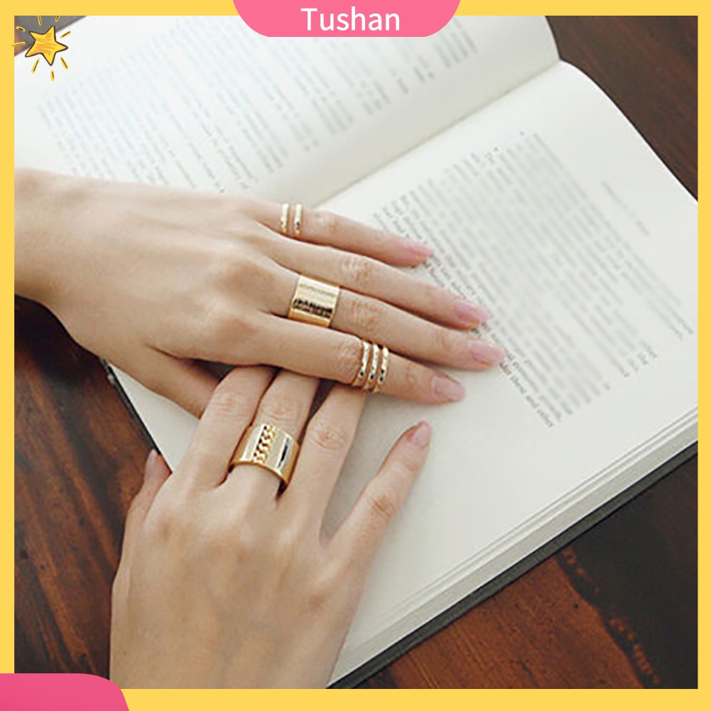 Bộ 3 nhẫn hở đeo khớp ngón tay phong cách Giáng Sinh hợp thời trang cho nữ