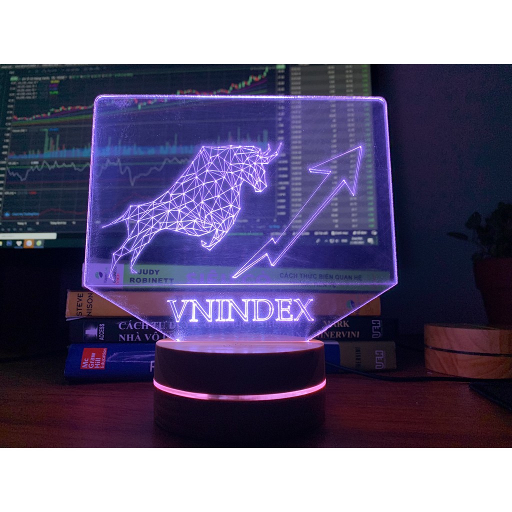 Đèn LED chứng khoán, đèn để bàn làm việc, đèn trang trí, quà cho dân trader