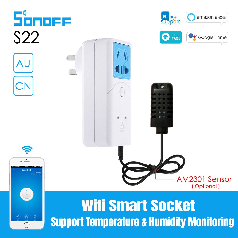 SONOFF AM2301, thiết bị cảm biến nhiệt độ, độ ẩm, dùng kết hợp với các thiết bị Sonoff TH10, Sonoff TH16