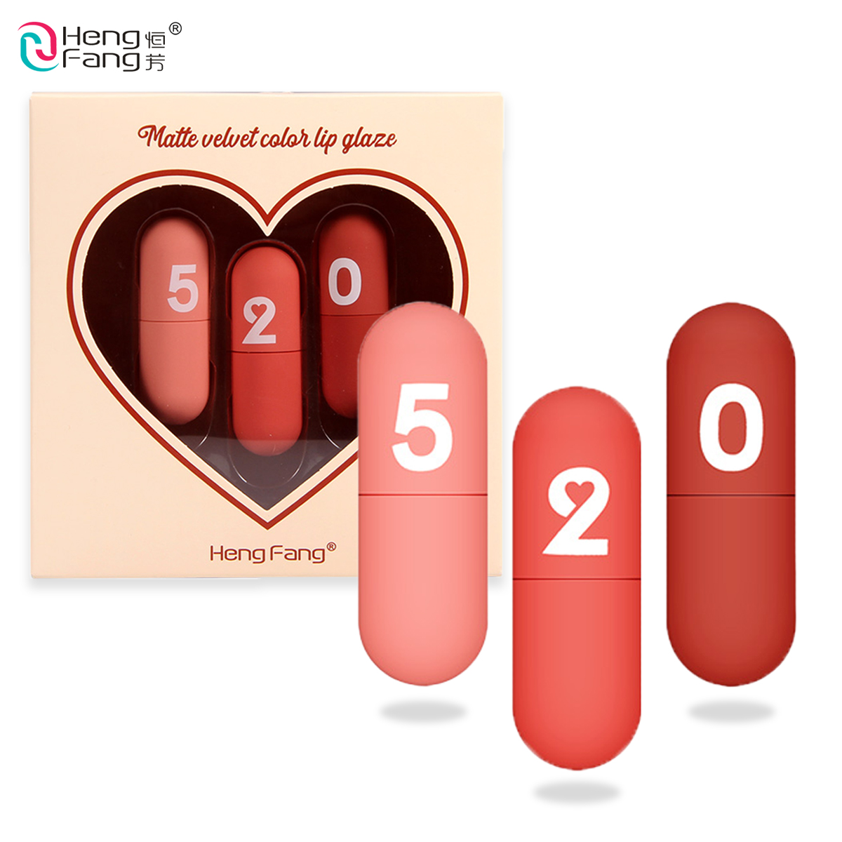 3 Son môi mini HengFang lâu trôi 3.5g H7041