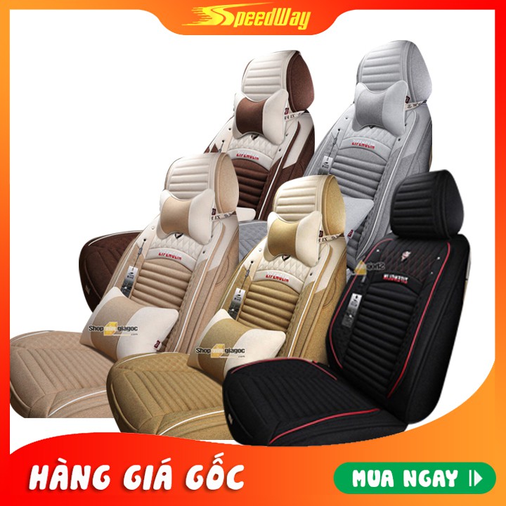 [MUA 1 TẶNG 2] - Bộ Áo Ghế Ô Tô Cho Xe 5 Chỗ SPW09  tặng kèm Bộ gối + bọc vô lăng