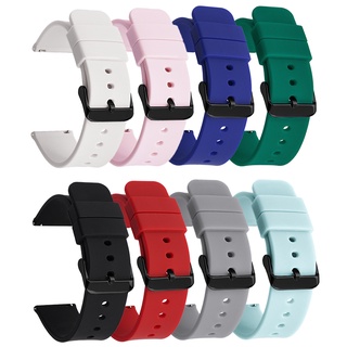  Dây Đeo Silicon 18mm 20mm 22mm Cho Đồng Hồ Thông Minh Samsung Galaxy 3 Active Huawei GT 2 Amazfit gts 