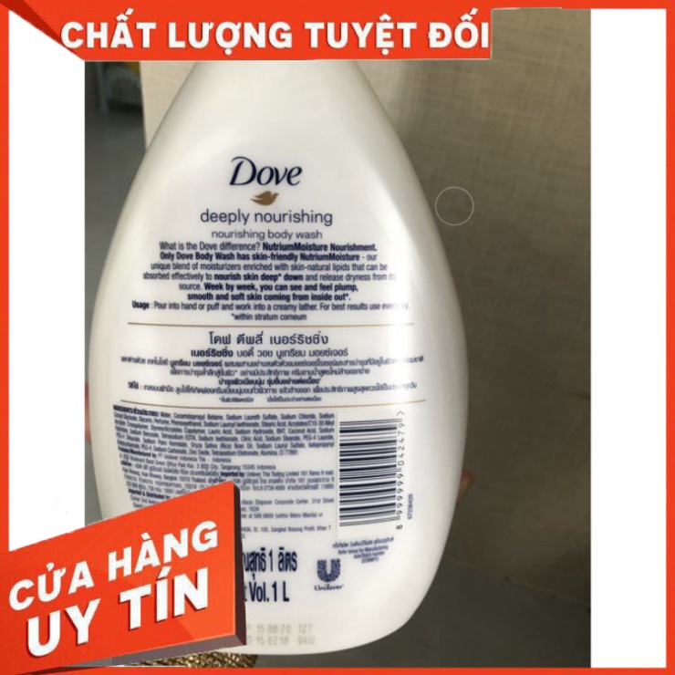 HH Sữa tắm Dove Thái Lan 1 Lít Đảm bảo uy tín chất lượng