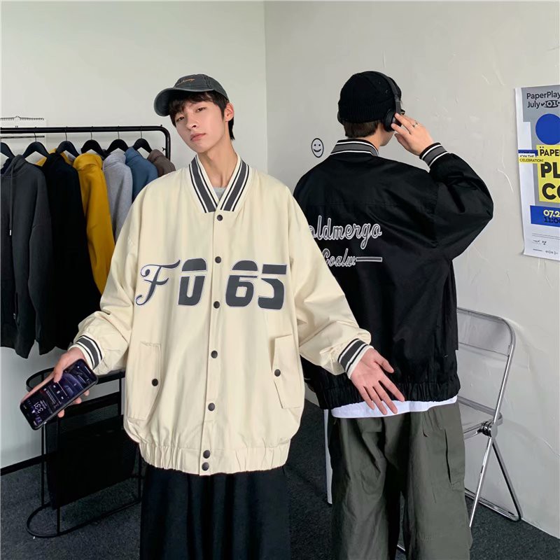 Men fashion embroidered letter jackets