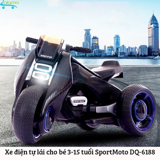 Xe điện 3 bánh cho bé kiểu dáng mô tô SportMoto DQ-6188
