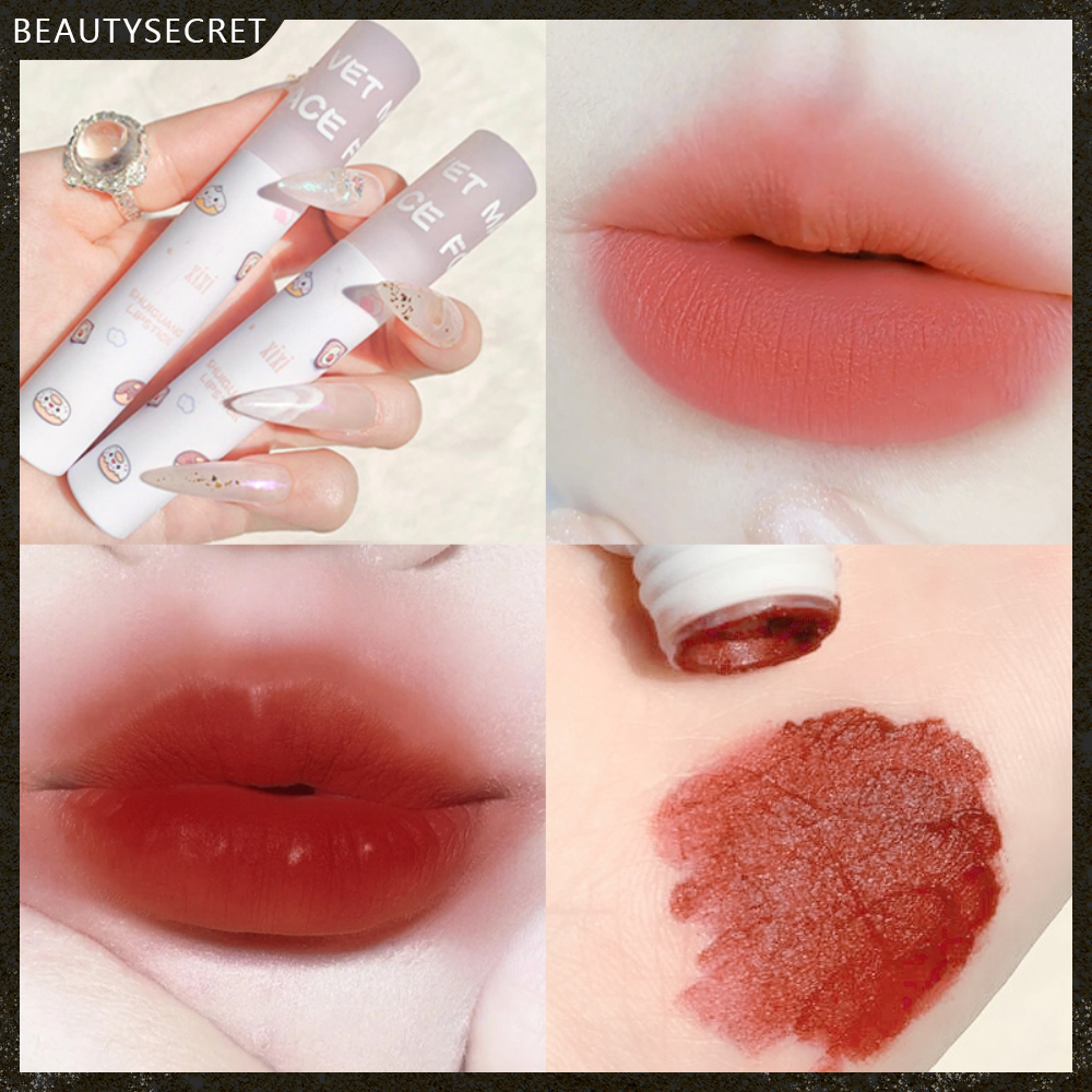 XIXI (Hàng Mới Về) Son Kem Màu Nhung Lì Lâu Trôi Không Dễ Phai