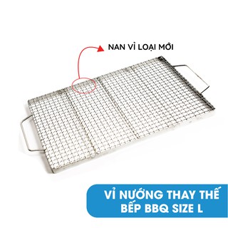 Vỉ nướng thay thế inox 304 chống gỉ, dành cho bếp nướng BBQ dã ngoại size L