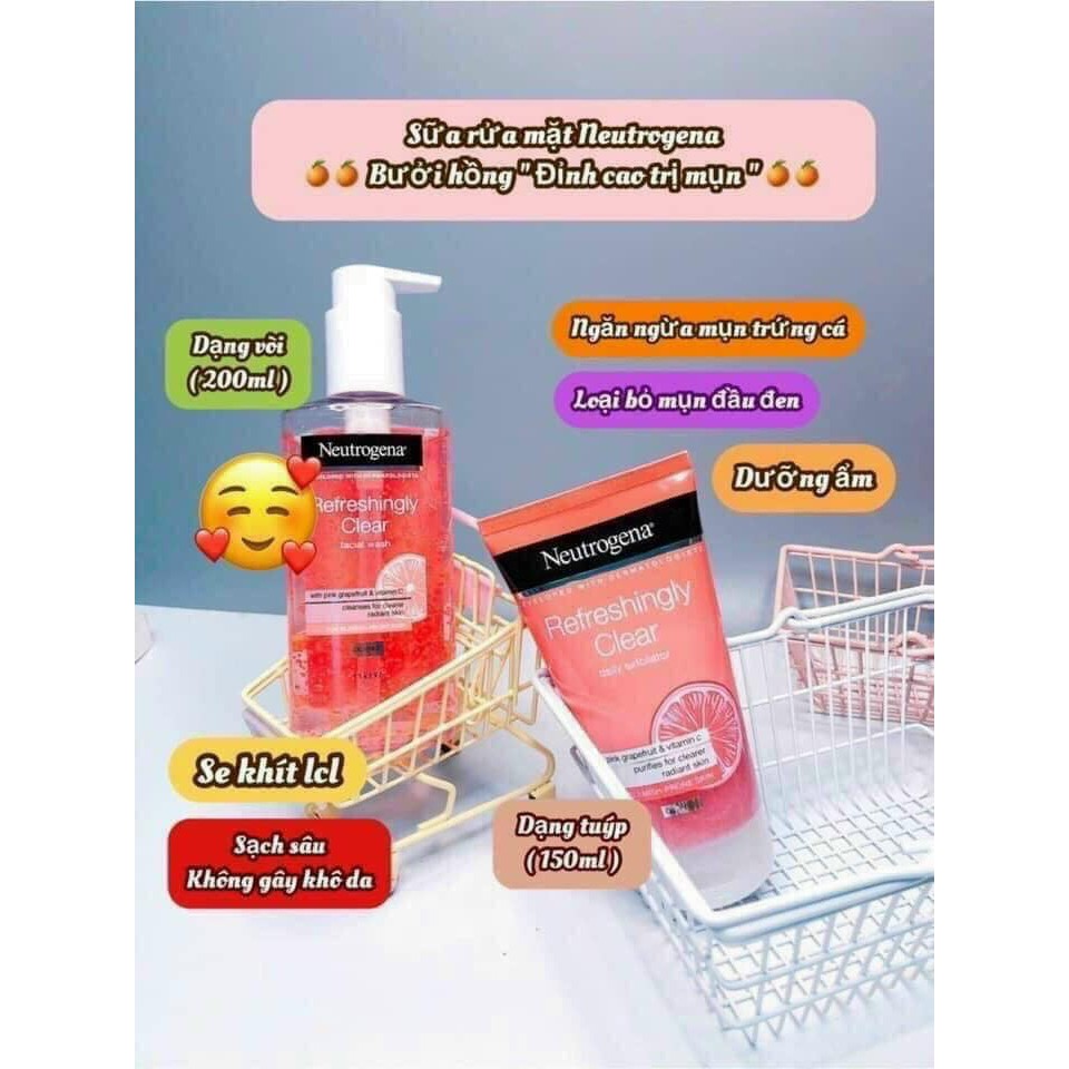 [Mã COS1904 giảm 8% đơn 300K] [Hàng trả order, không có dư] SỮA RỬA MẶT NEUTROGENA DAILY EXFOLIATOR