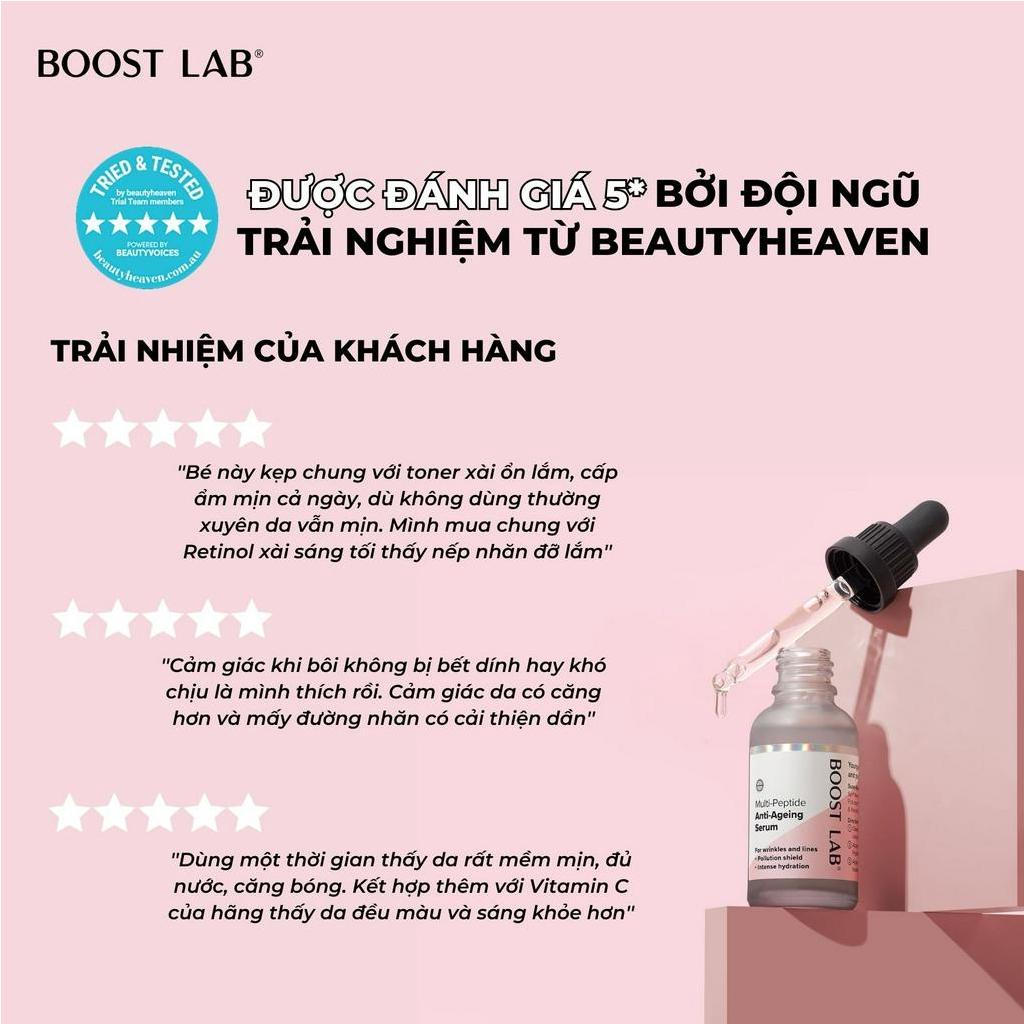 Tinh Chất Peptides Chống Lão Hóa, Cải Thiện Nếp Nhăn và Bảo Vệ Da | BOOST LAB Multi-Peptide Anti-Aging Serum
