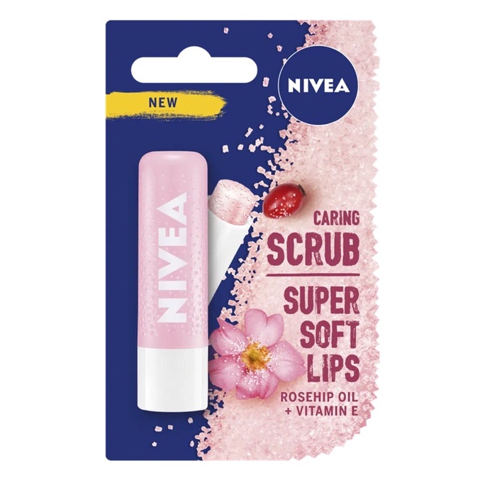 (Bill Sẵn) Son Dưỡng Tẩy Da Chết Môi NIVEA 2 IN 1 CARING LIP SCRUB WITH ROSEHIP OIL