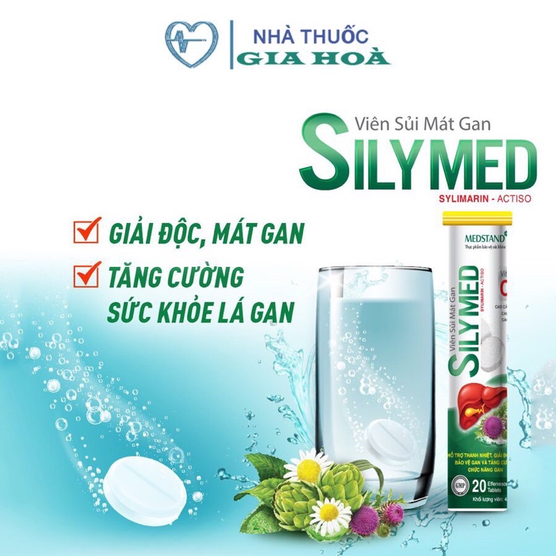 Viên sủi mát gan Silymed Medstand giúp thanh nhiệt, giải độc, bảo vệ và tăng cường chức năng gan