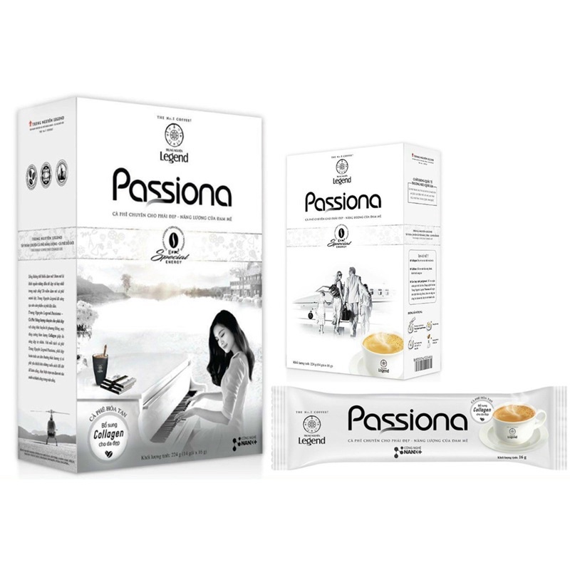 PASSONA_Cà phê Trung Nguyên Passiona hòa tan 4in1 hộp 14 gói 16gr