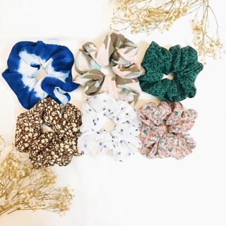 Set 5 dây thun cột tóc Vintage Scrunchie bất kỳ