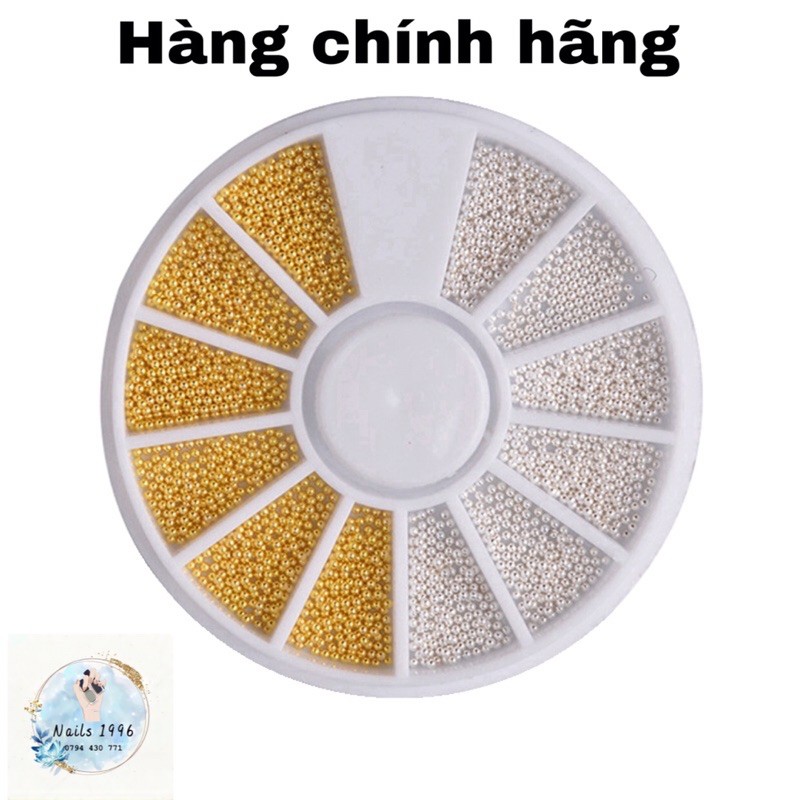 Phụ kiện bi trang trí móng vàng bạc