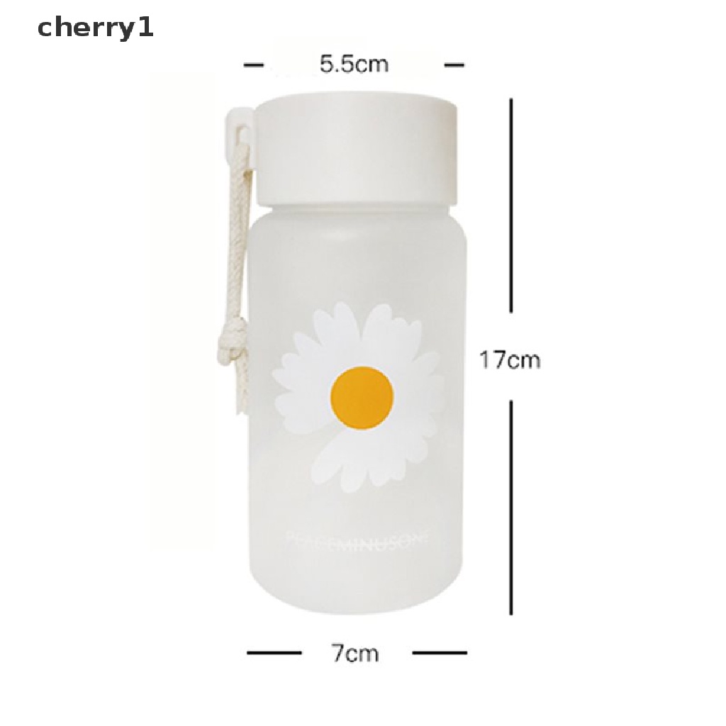 Bình Nước Nhựa Trong Suốt Họa Tiết Hoa Cúc Nhỏ 500Ml Dành Cho Đi Du Lịch