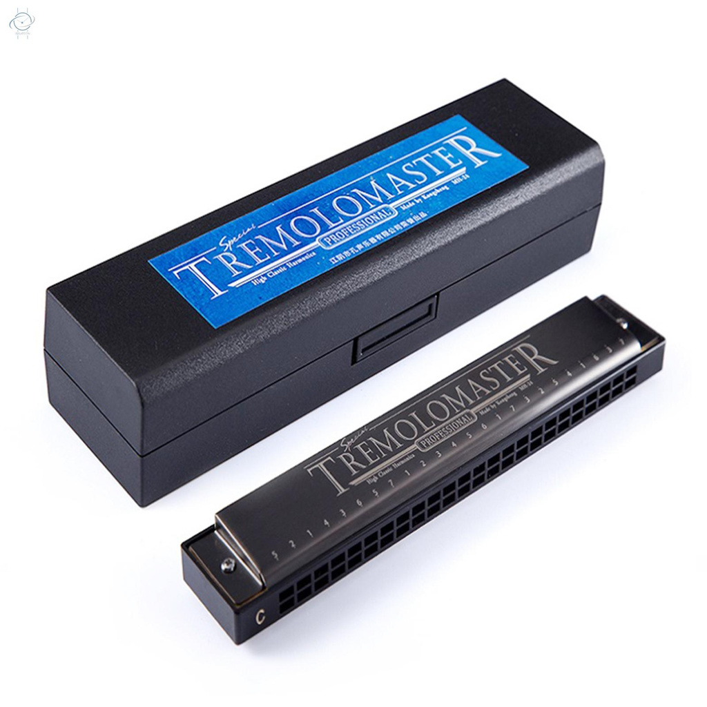 Kèn Harmonica Tremolo 24 Lỗ Chuyên Nghiệp Cho Người Mới Bắt Đầu