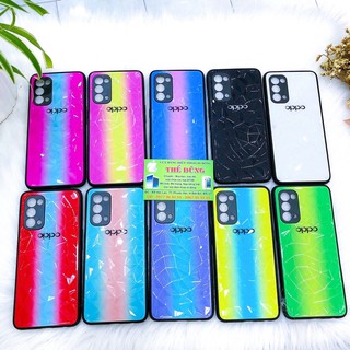 Ốp lưng Oppo F11 F11pro F9 A3s A83 A12 A7 A5s mặt kính cường lực màu cao cấp