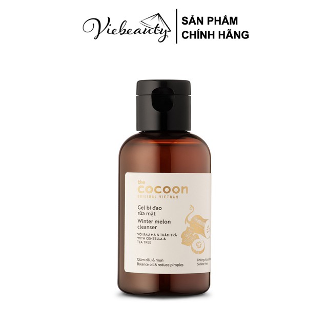 Sữa Rửa Mặt Cocoon Bí Đao Dạng Gel Giúp Giảm Mụn Và Cấp Ẩm Cho Da Winter Melon Cleanser 140-310ml - Khongcoson | BigBuy360 - bigbuy360.vn
