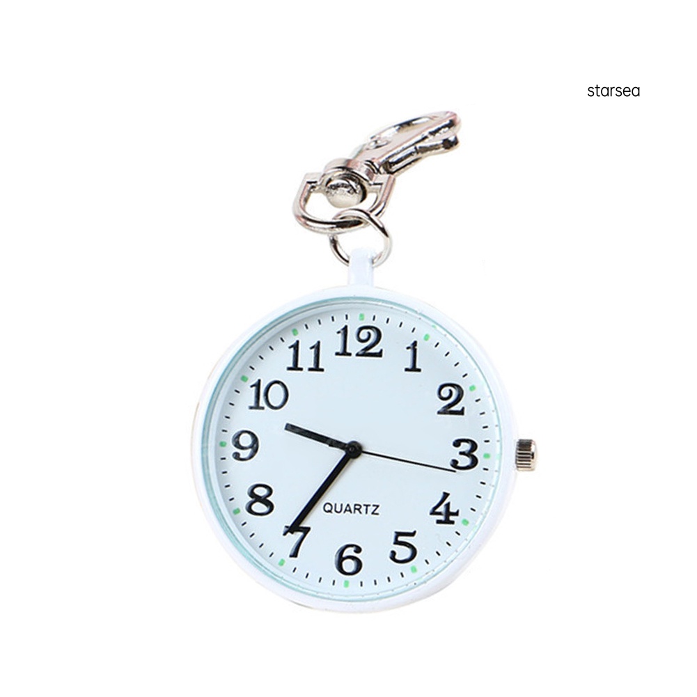 Đồng hồ bỏ túi có móc khóa mặt tròn tiện lợi thời trang cho nam và nữ