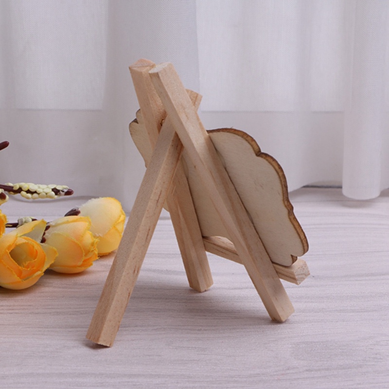 Bảng Gỗ Mini Có Giá Đỡ Trưng Bày / Tin Nhắn / Thẻ Ghi Chú Trang Trí Bàn Tiệc Cưới / Trưng Bày / Giá Cả Ký Tự
