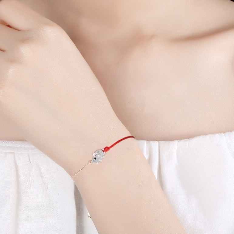 Lắc Tay Bạc Nữ MIRASON Chuột Nạm Đá Sáng Lấp Lánh Mix Kim Tiền Mang May Mắn MLT014 - Vòng Tay Nữ Bạc 925 Cao Cấp