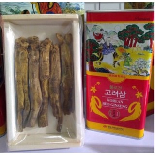 Hồng Sâm Củ Khô Hộp thiếc 75g Daedong Hàn Quốc, hồng sâm khô